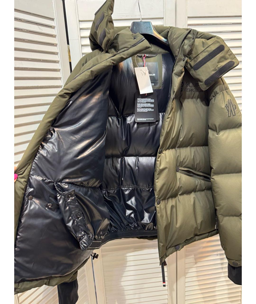 MONCLER Хаки пуховик, фото 4