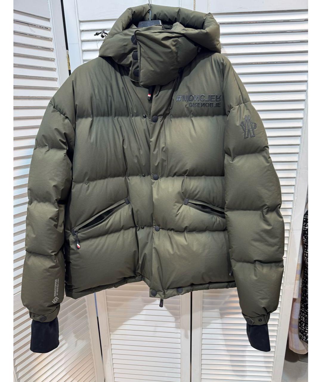 MONCLER Хаки пуховик, фото 9