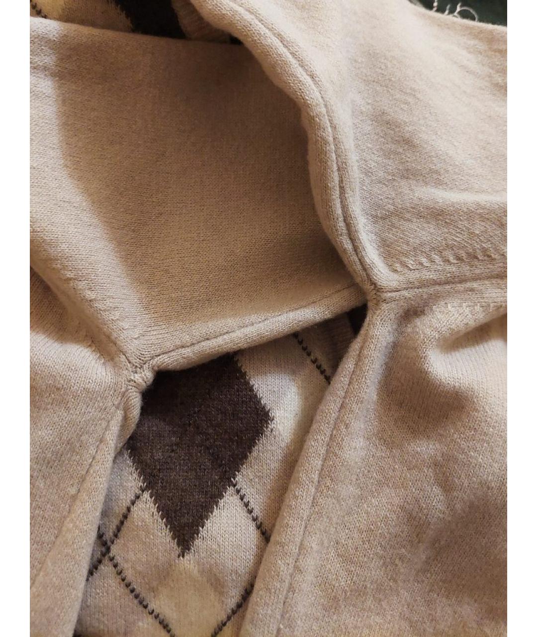 BURBERRY Бежевый шерстяной кардиган, фото 8