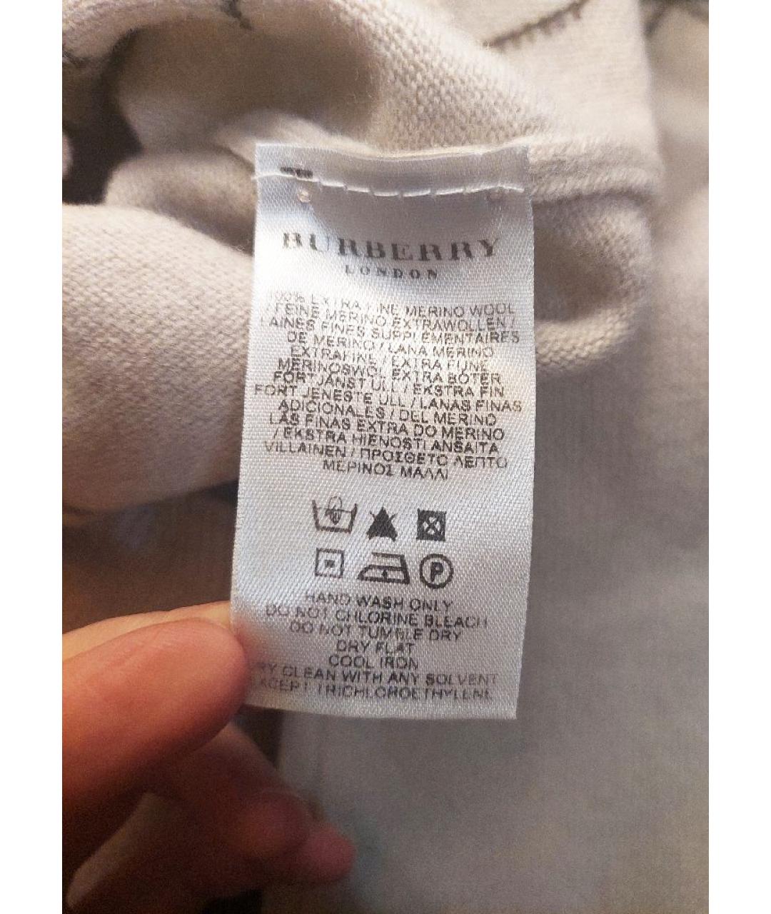BURBERRY Бежевый шерстяной кардиган, фото 3