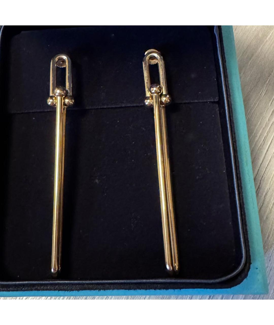 TIFFANY&CO Желтые серьги из желтого золота, фото 4