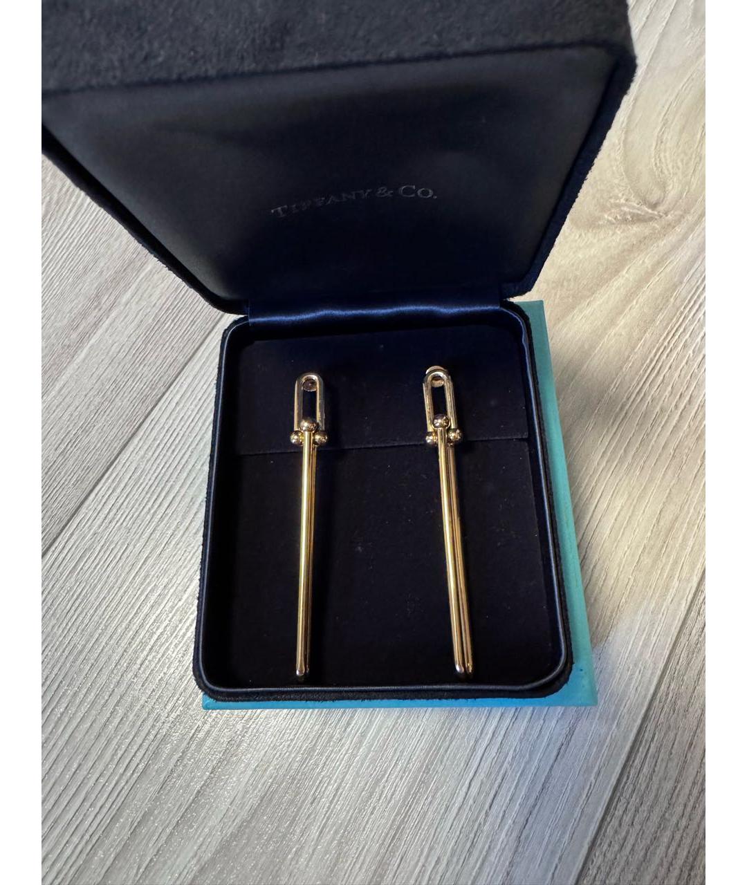 TIFFANY&CO Желтые серьги из желтого золота, фото 2