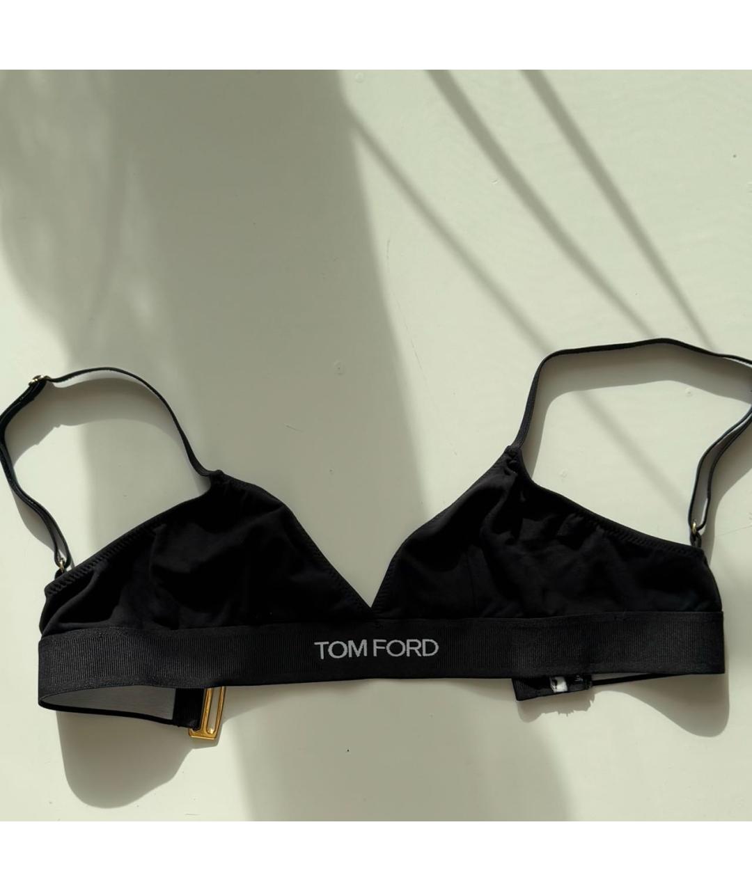 TOM FORD Черная полиуретановая майка, фото 8