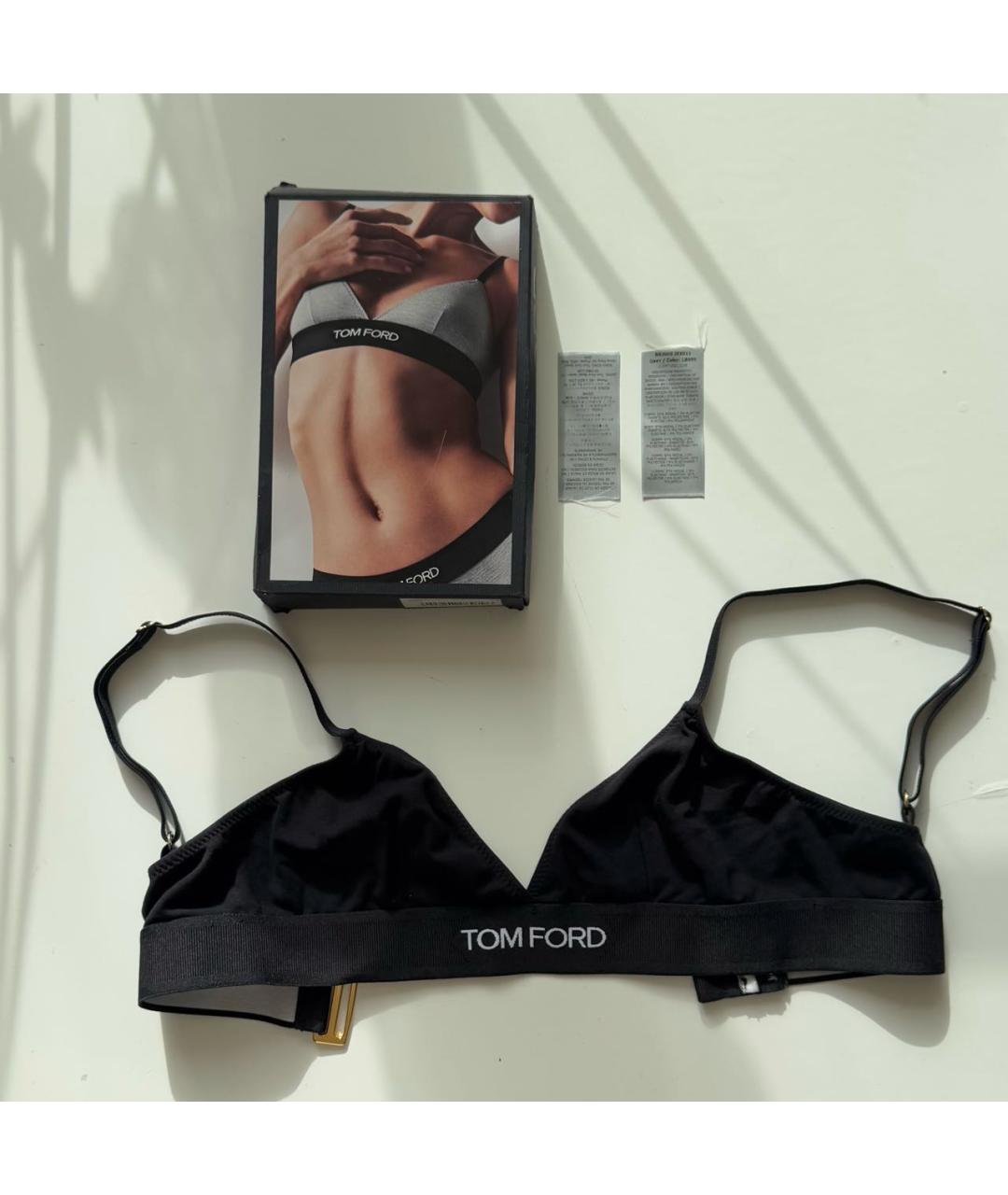 TOM FORD Черная полиуретановая майка, фото 2