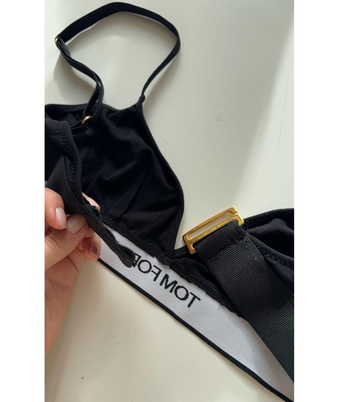 TOM FORD Черная полиуретановая майка, фото 4