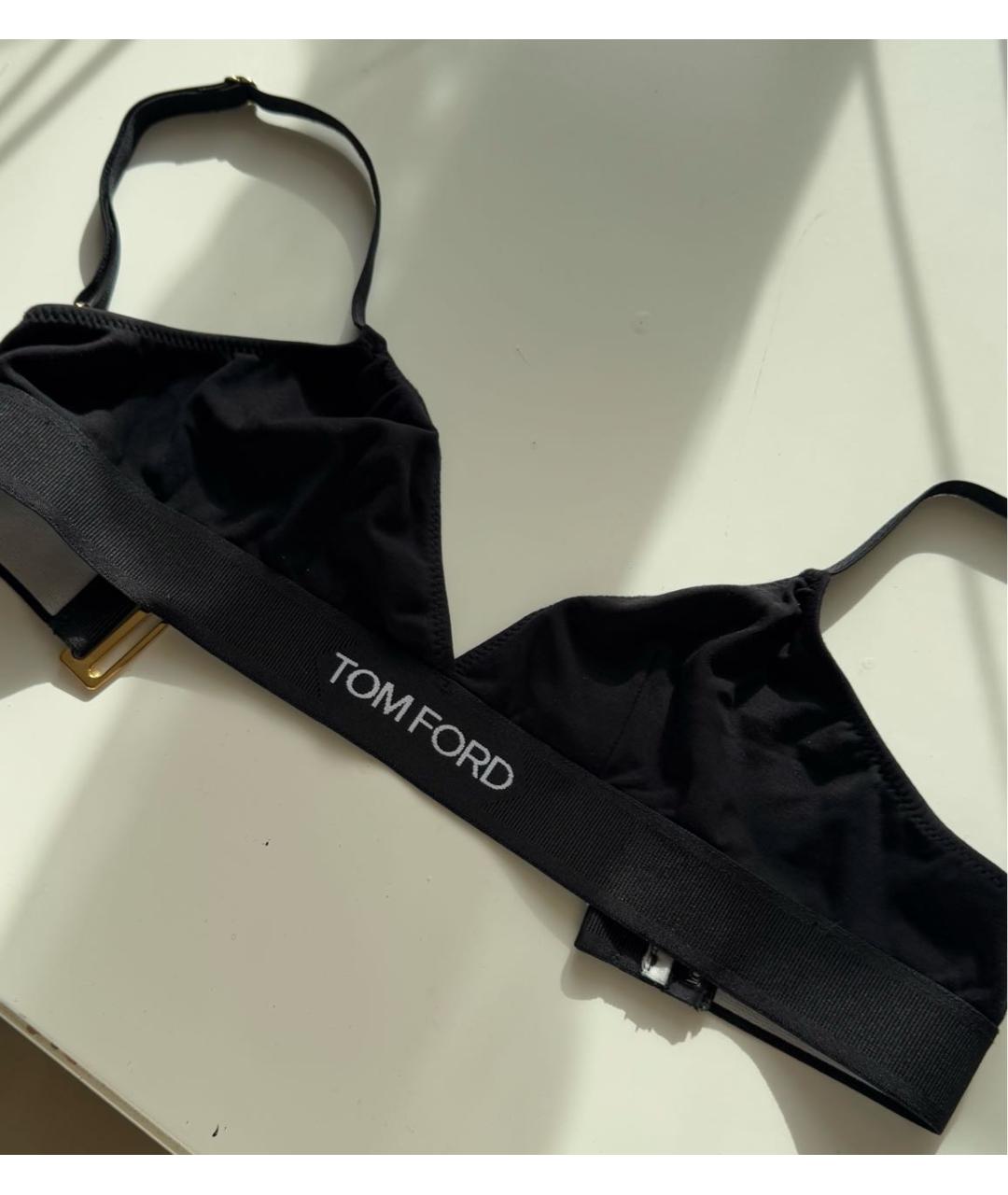 TOM FORD Черная полиуретановая майка, фото 3