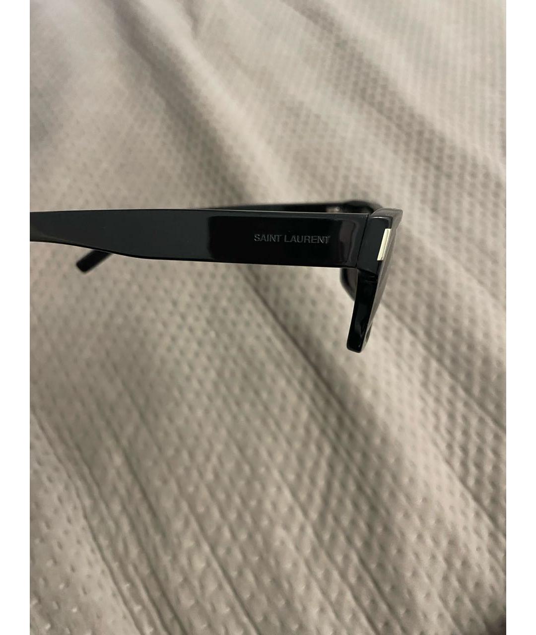 SAINT LAURENT Черные пластиковые солнцезащитные очки, фото 2