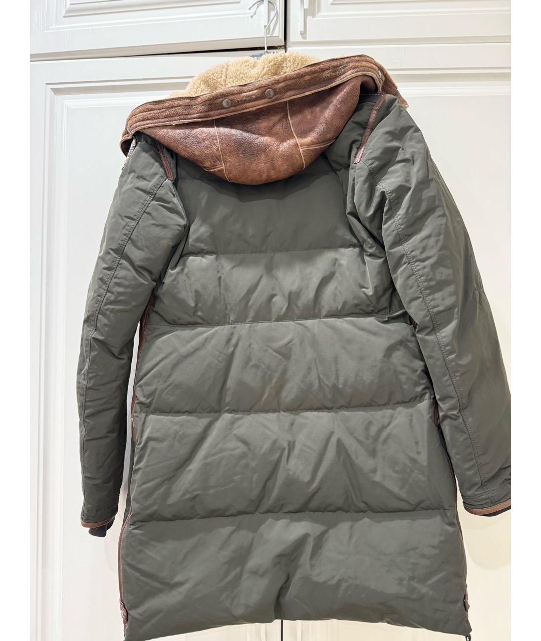 PARAJUMPERS Коричневый кожаный пуховик, фото 3