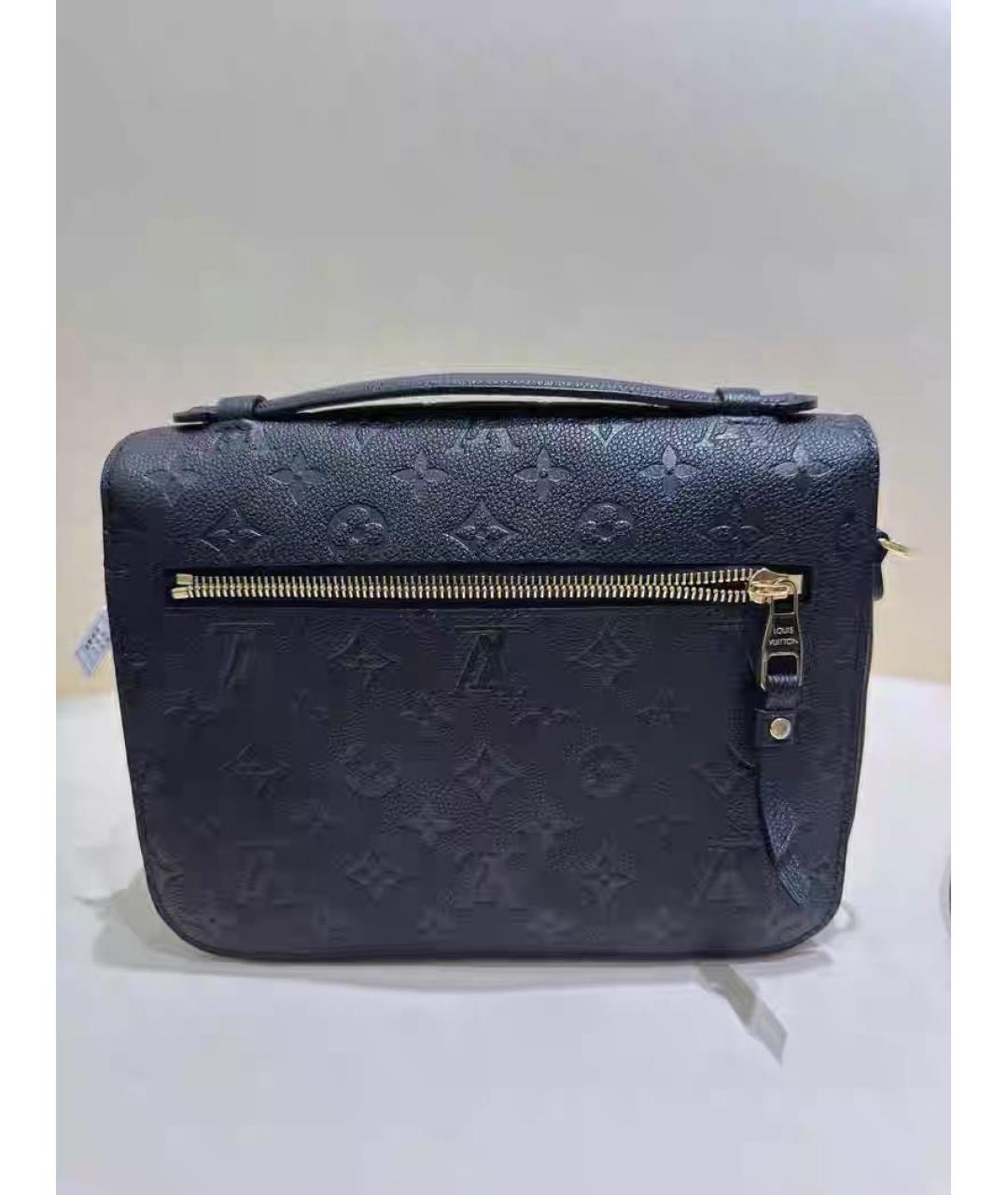 LOUIS VUITTON Темно-синяя кожаная сумка через плечо, фото 6