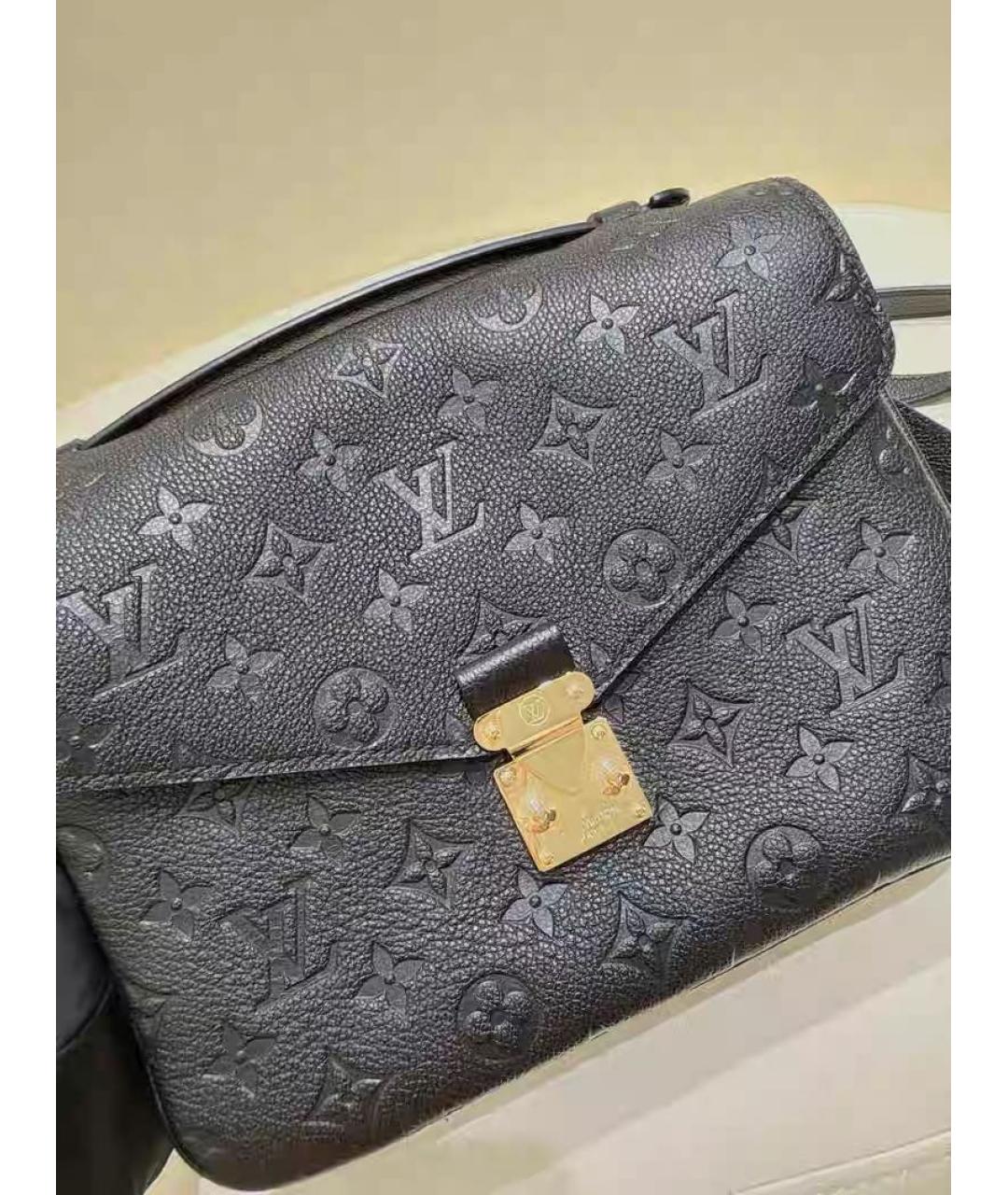 LOUIS VUITTON Темно-синяя кожаная сумка через плечо, фото 2