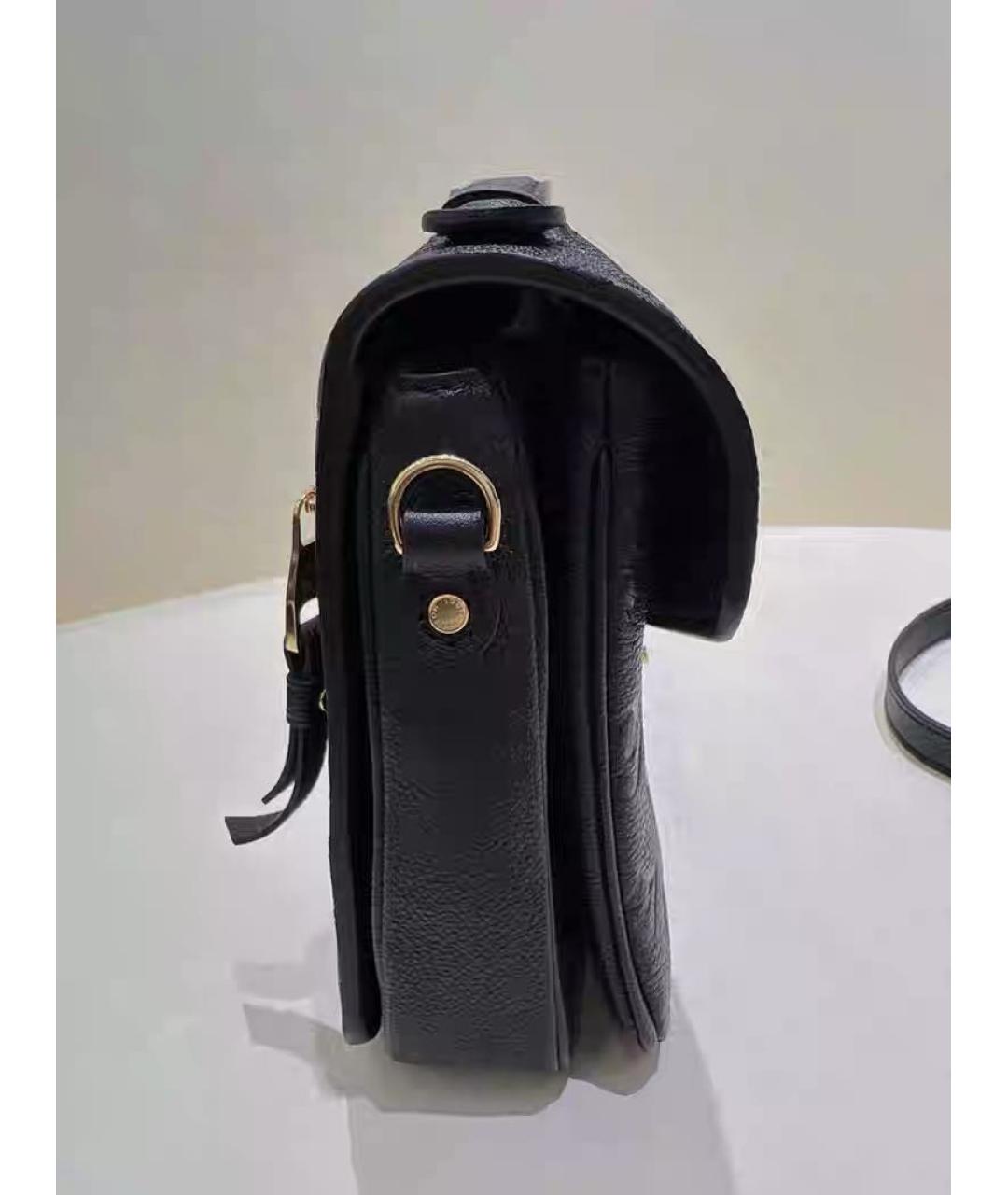 LOUIS VUITTON Темно-синяя кожаная сумка через плечо, фото 4