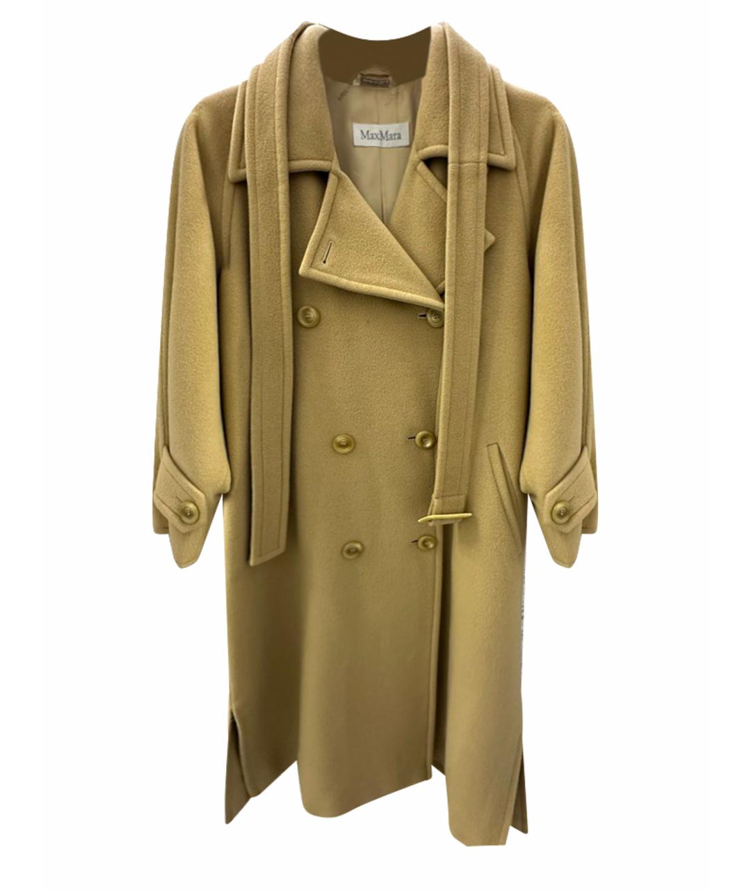 MAX MARA Бежевое кашемировое пальто, фото 1