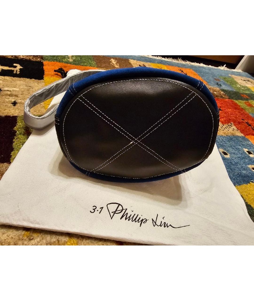 3.1 PHILLIP LIM Темно-синяя замшевая сумка через плечо, фото 8