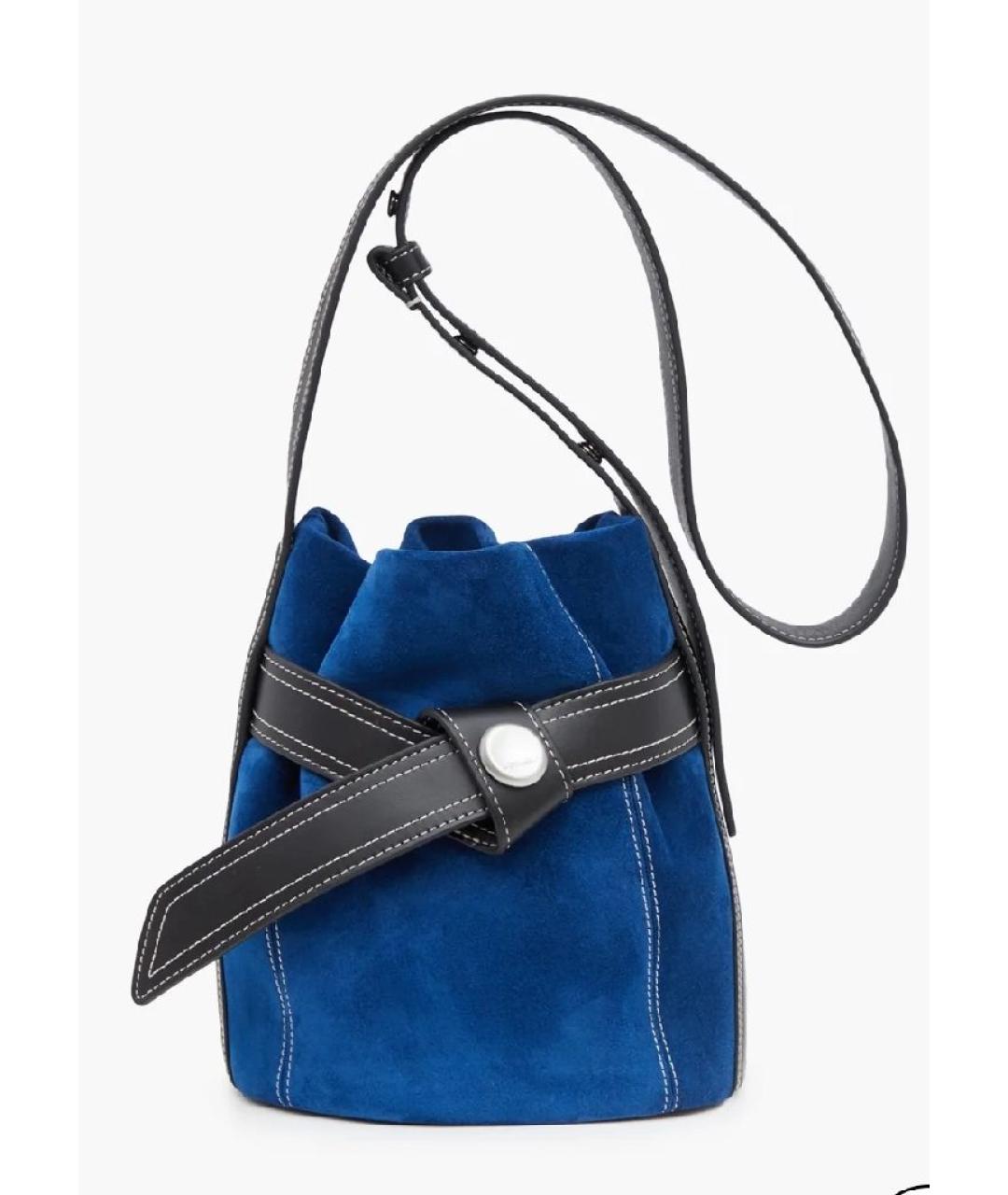 3.1 PHILLIP LIM Темно-синяя замшевая сумка через плечо, фото 10