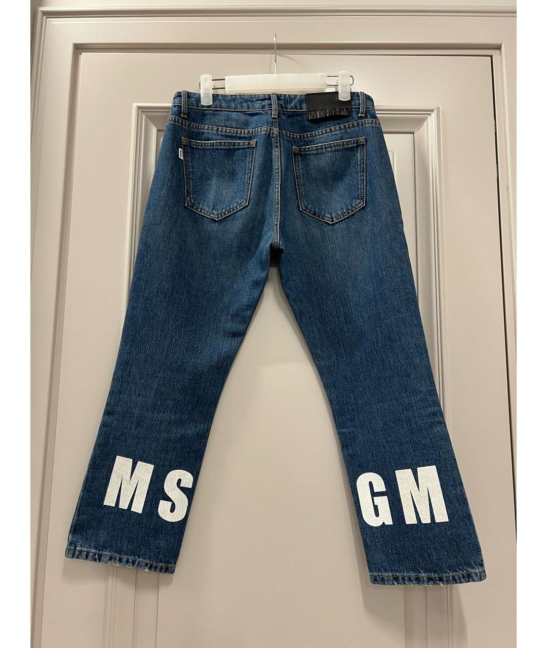 MSGM Синие хлопковые прямые джинсы, фото 2