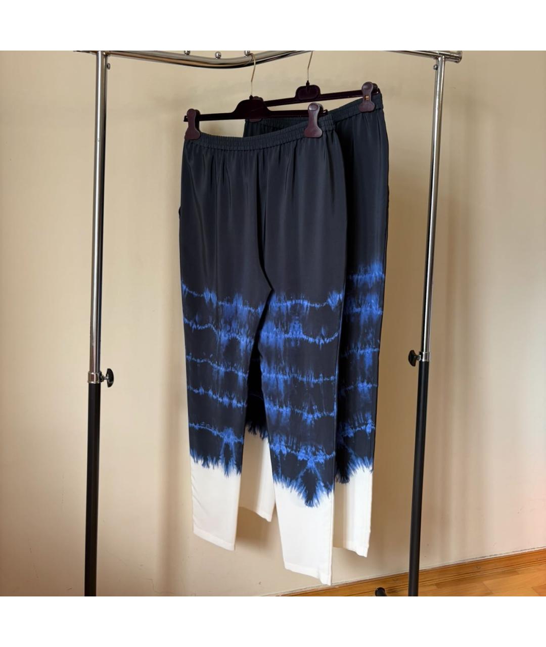 STELLA MCCARTNEY Синие вискозные прямые брюки, фото 4