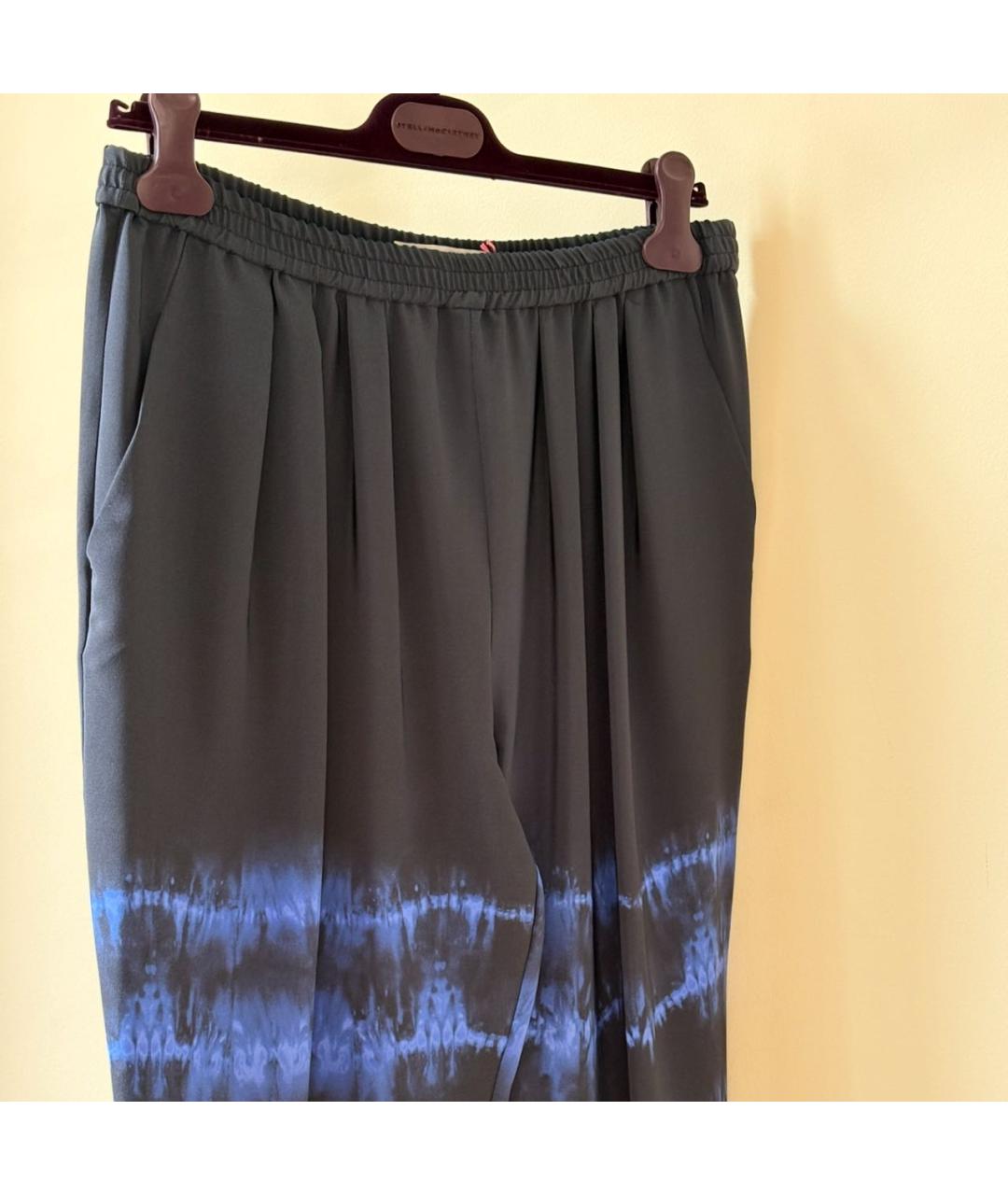 STELLA MCCARTNEY Синие вискозные прямые брюки, фото 3