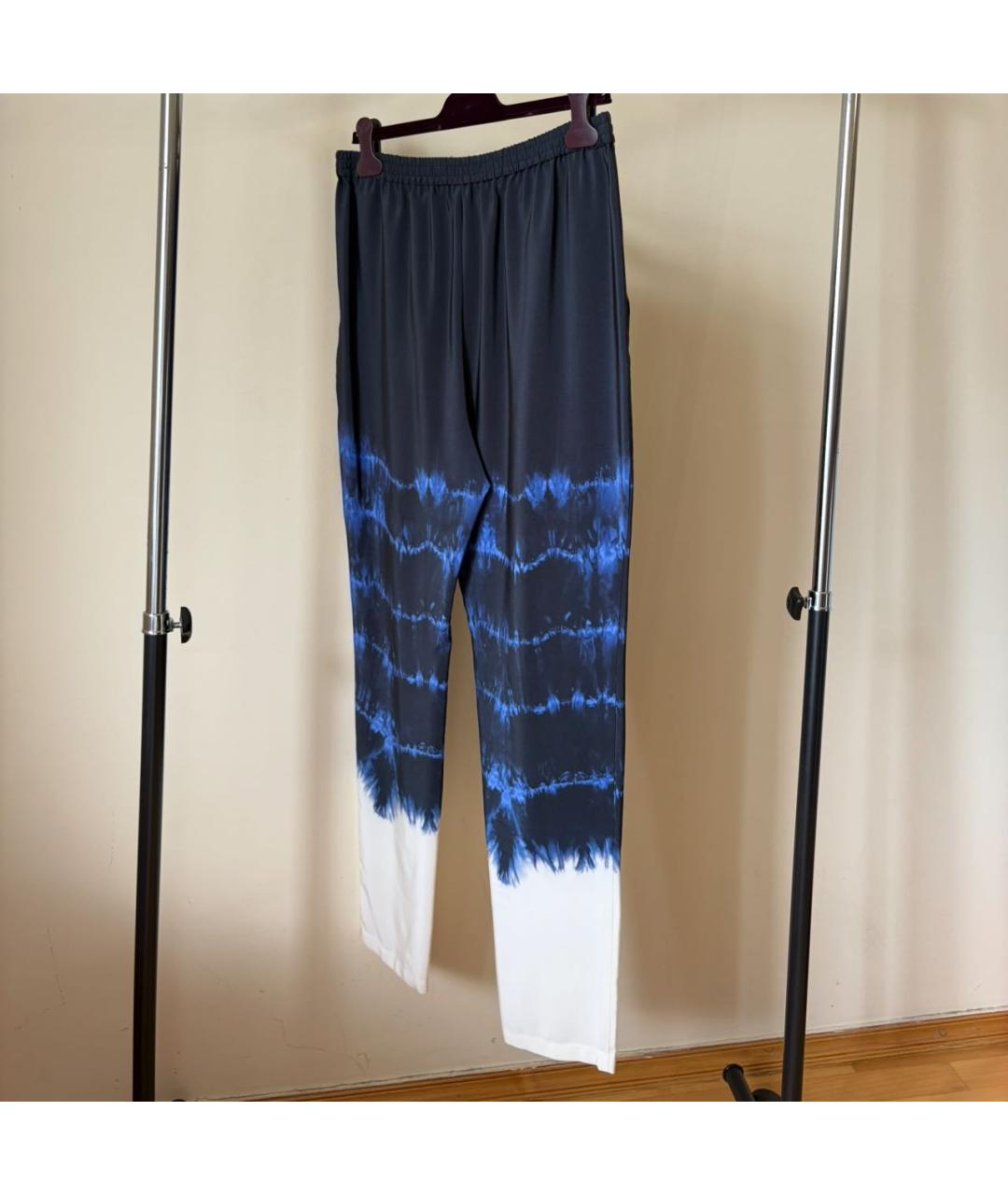 STELLA MCCARTNEY Синие вискозные прямые брюки, фото 2