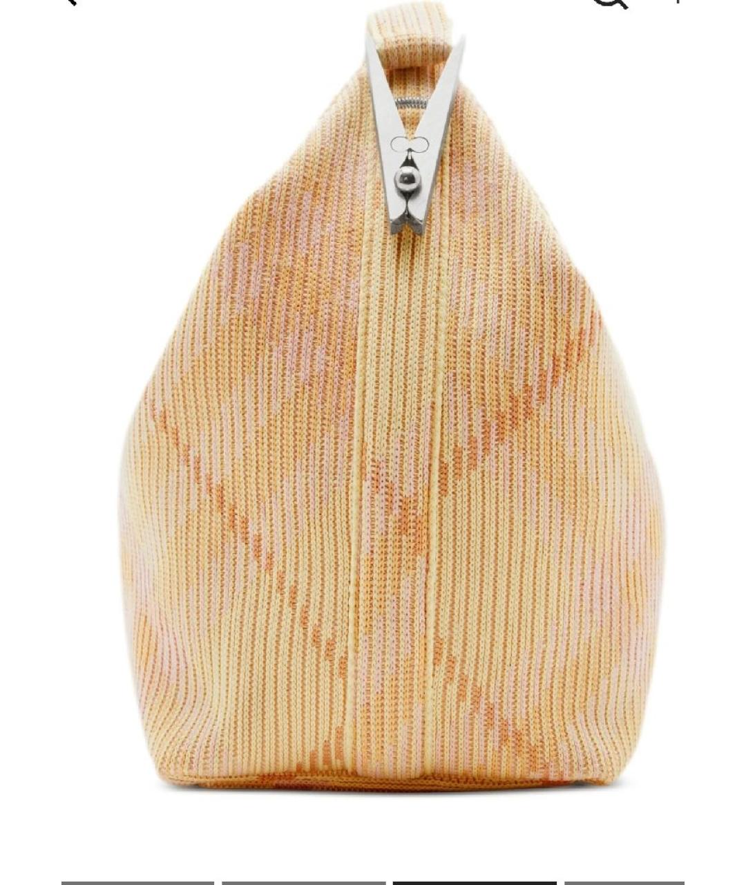 BURBERRY Желтая сумка с короткими ручками, фото 2