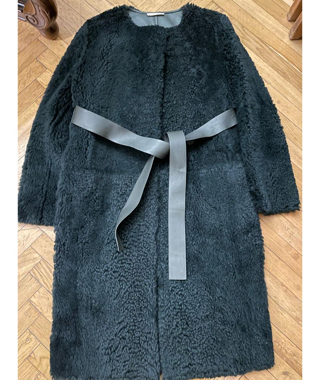 CELINE Зеленая меховая шуба, фото 7