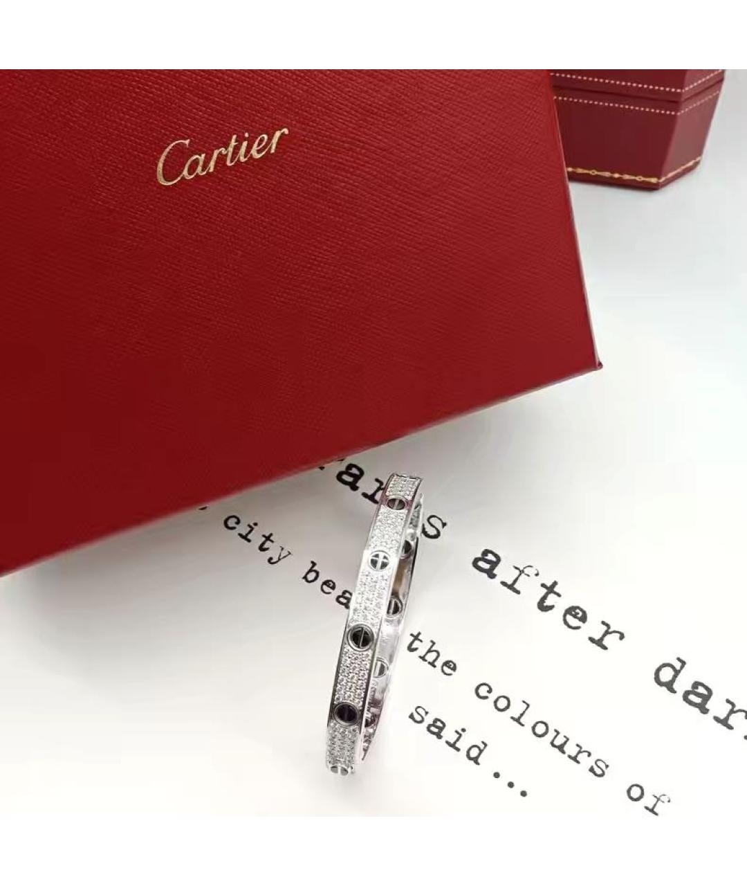 CARTIER Серебрянный браслет из белого золота, фото 5