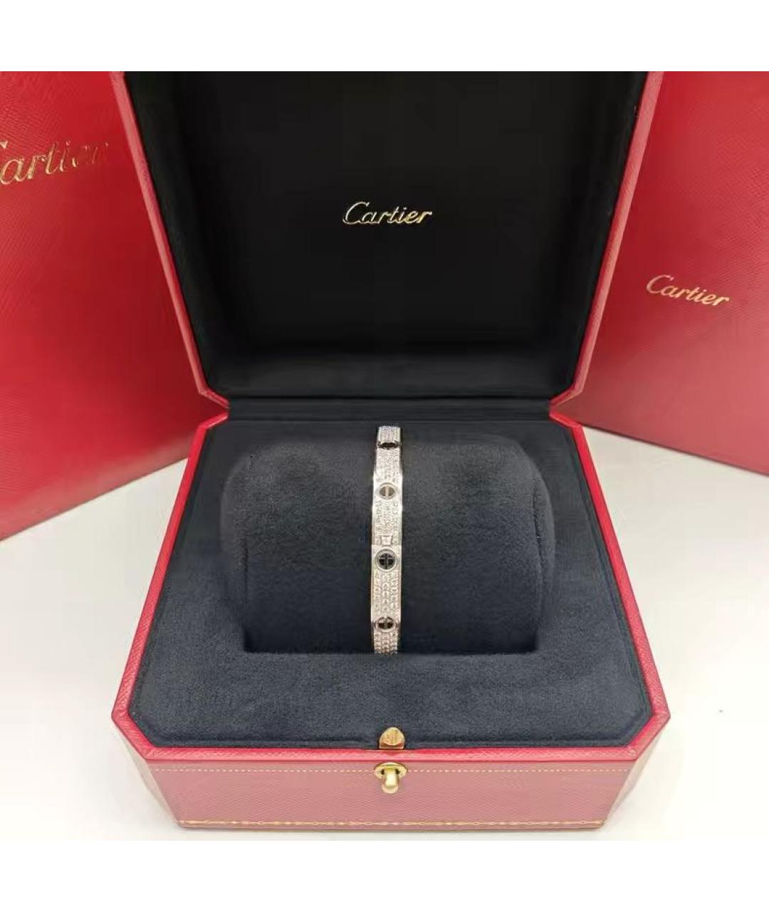 CARTIER Серебрянный браслет из белого золота, фото 2