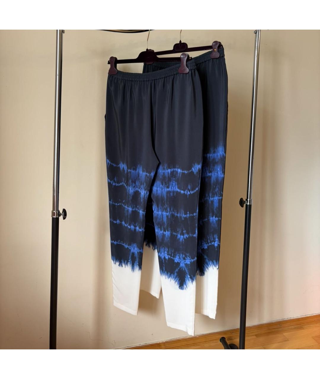 STELLA MCCARTNEY Синие вискозные прямые брюки, фото 4