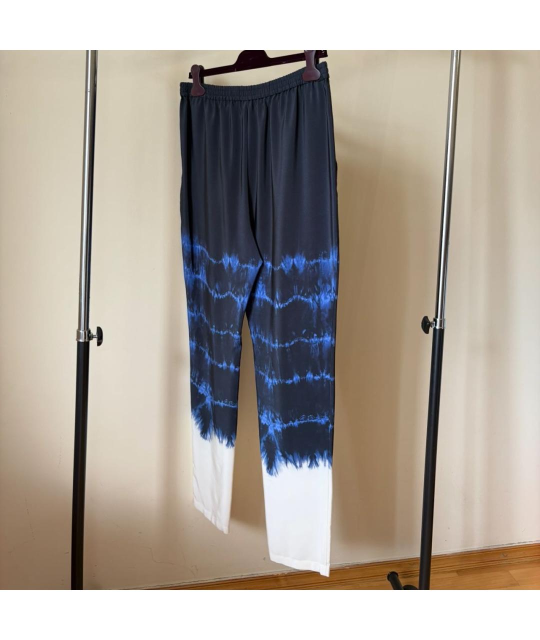 STELLA MCCARTNEY Синие вискозные прямые брюки, фото 2