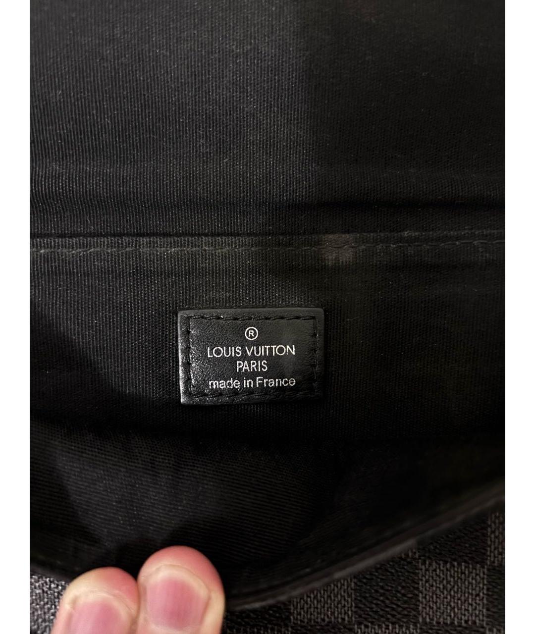 LOUIS VUITTON Антрацитовая сумка на плечо, фото 4