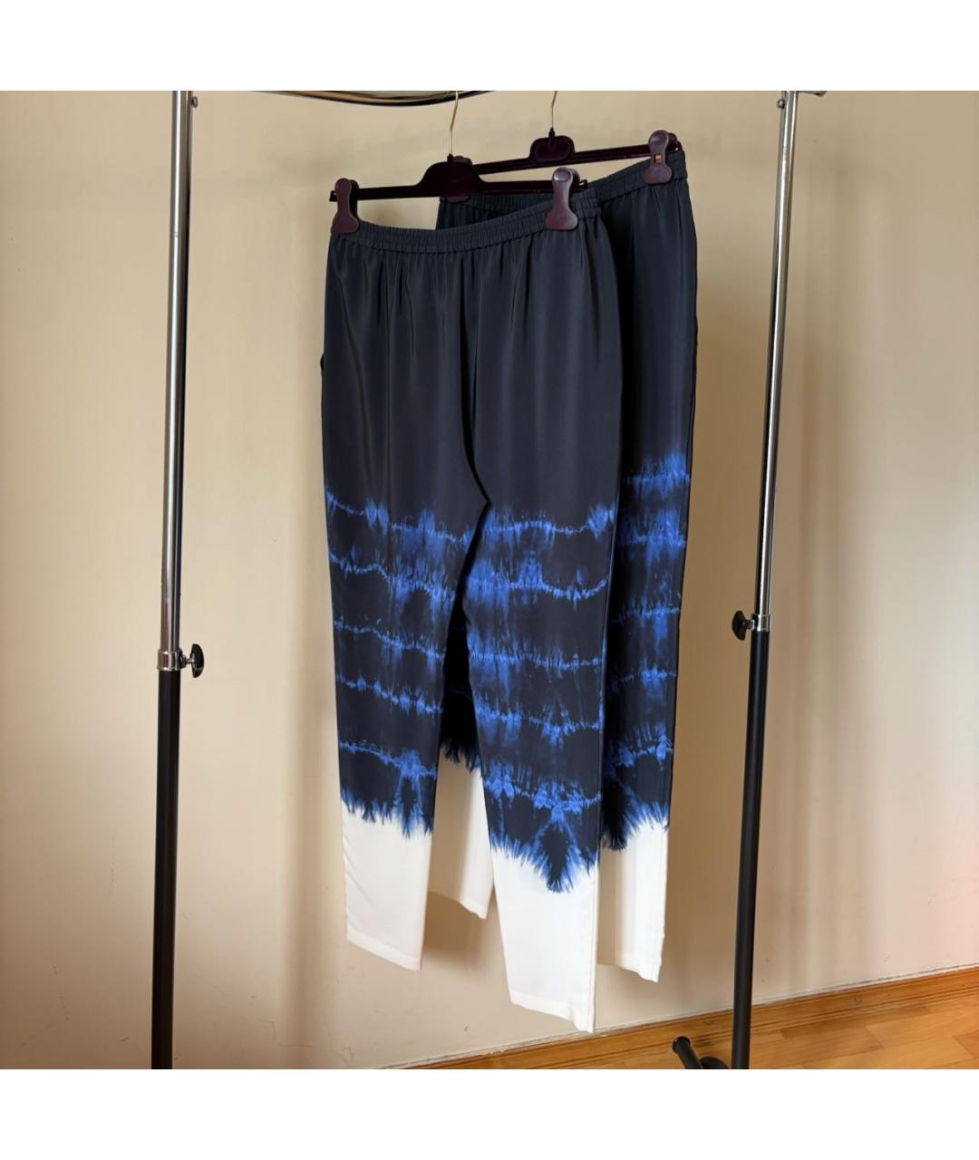 STELLA MCCARTNEY Синие вискозные прямые брюки, фото 4