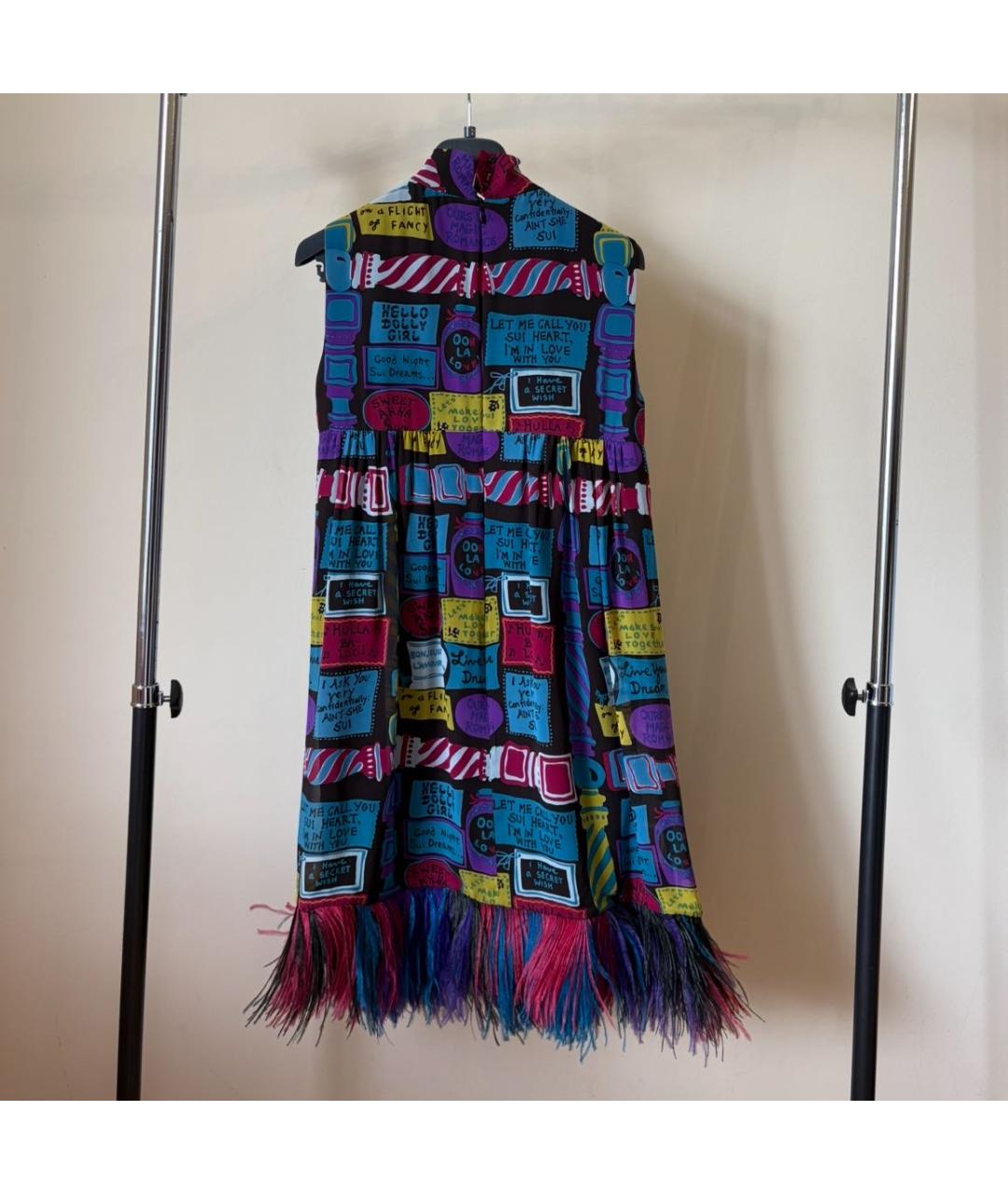 ANNA SUI Мульти полиамидовое коктейльное платье, фото 3