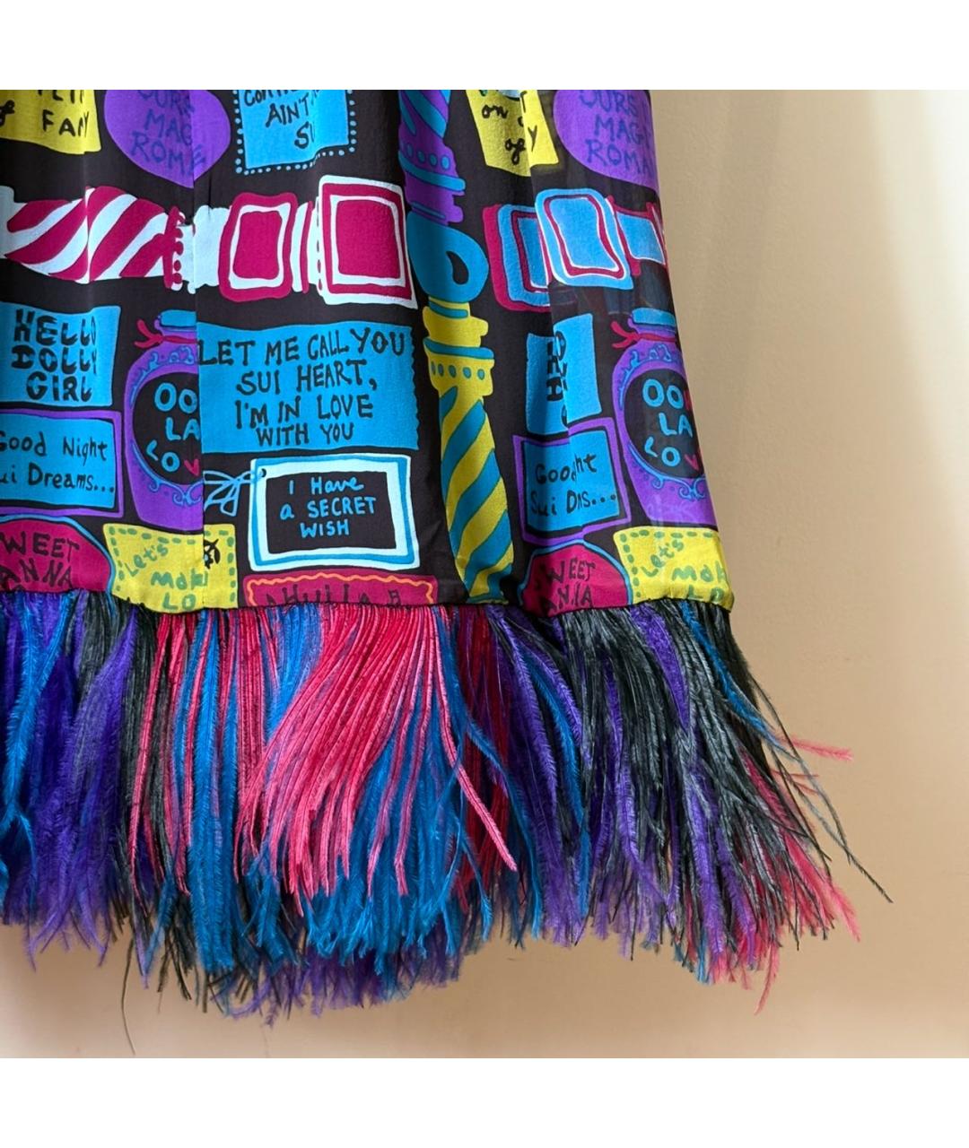 ANNA SUI Мульти полиамидовое коктейльное платье, фото 4