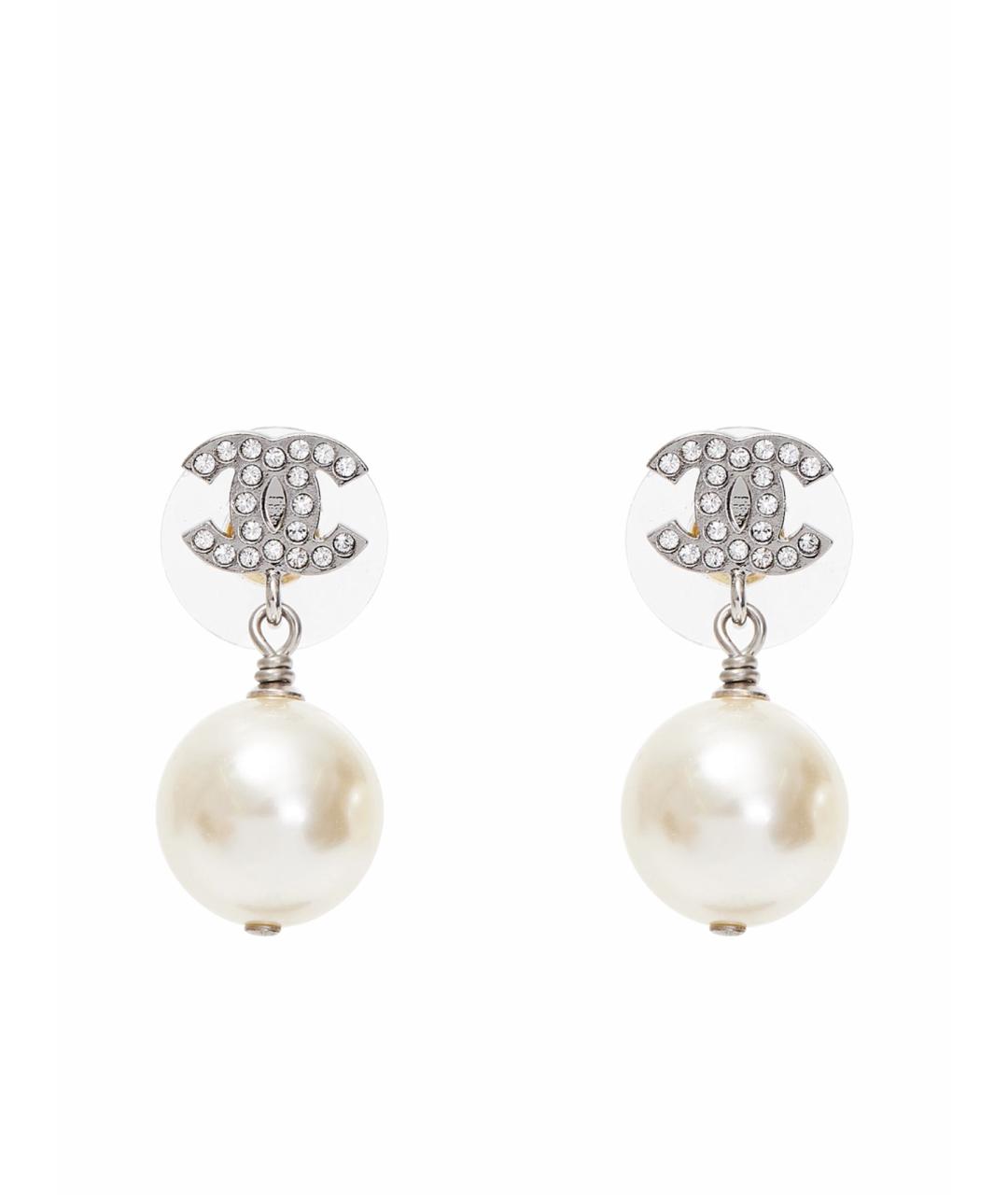 CHANEL Серебряные металлические серьги, фото 1
