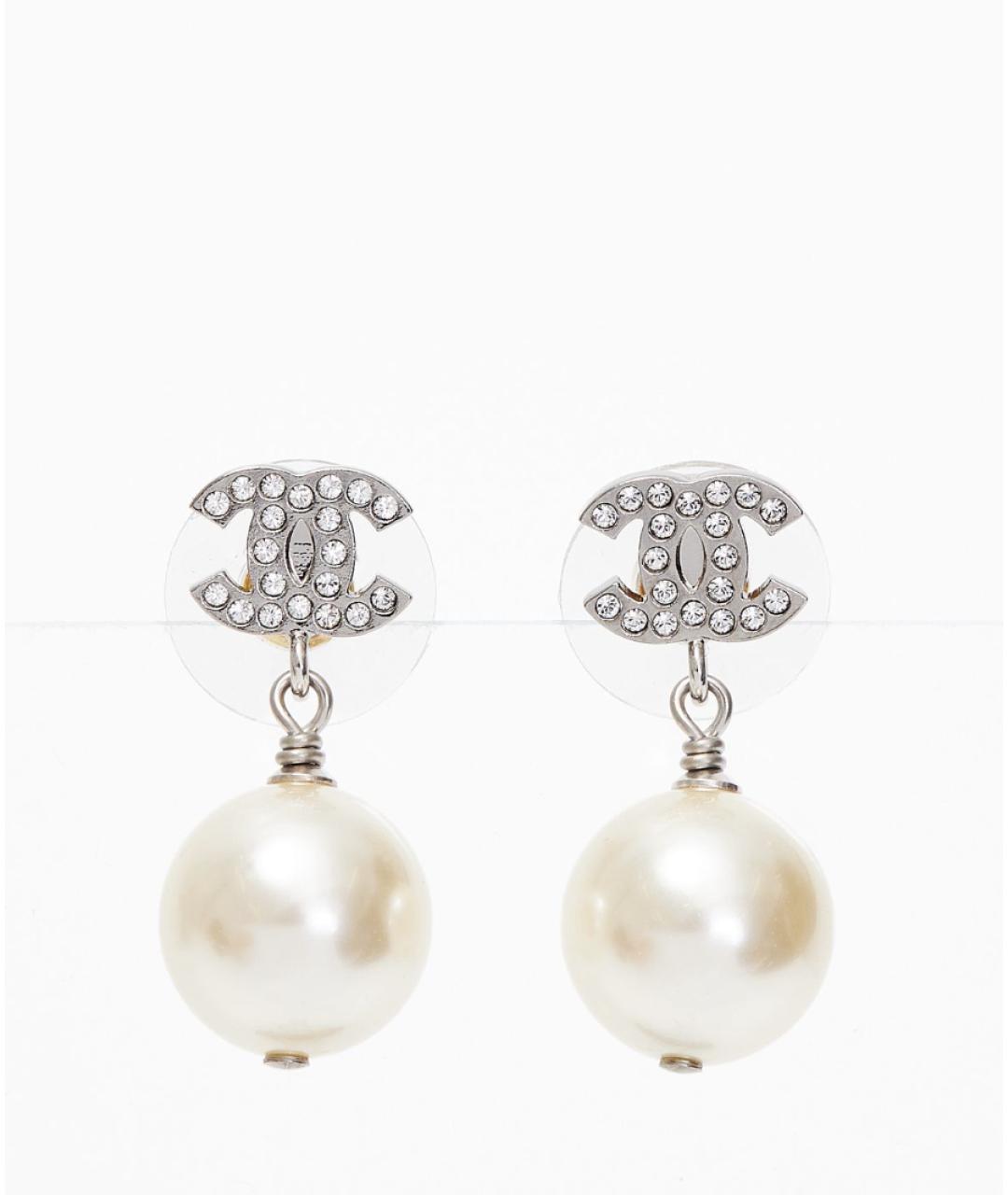 CHANEL Серебряные металлические серьги, фото 4