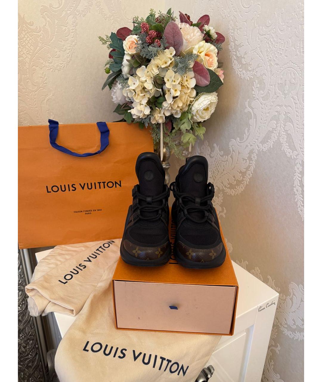 LOUIS VUITTON Черные кроссовки, фото 5