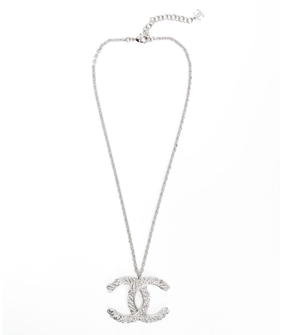 CHANEL Серебряная металлическая цепочка, фото 4