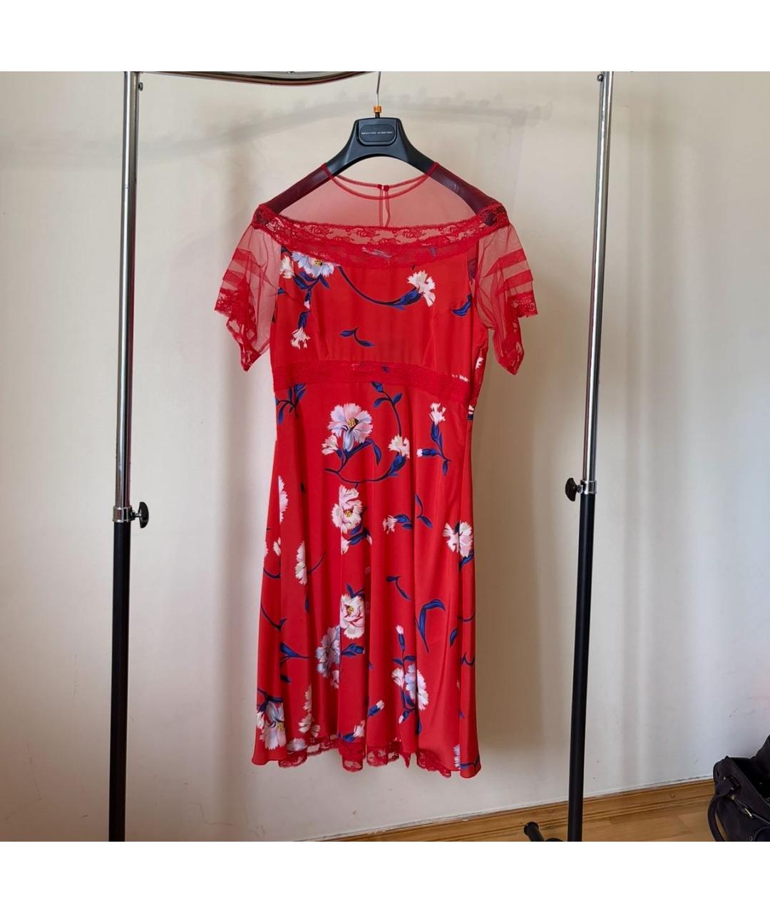 ERMANNO SCERVINO Красное вискозное коктейльное платье, фото 5
