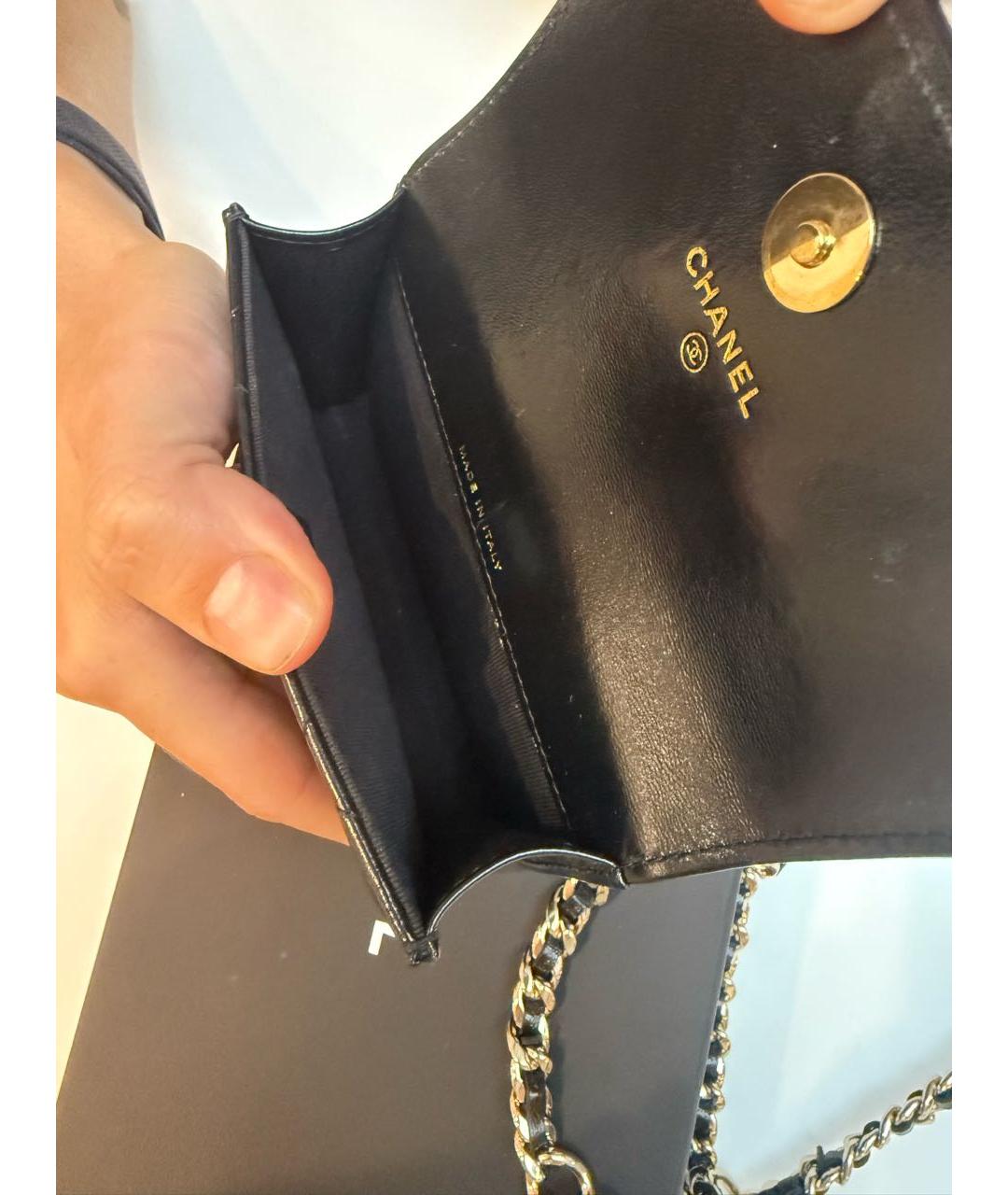 CHANEL Черная кожаная поясная сумка, фото 4
