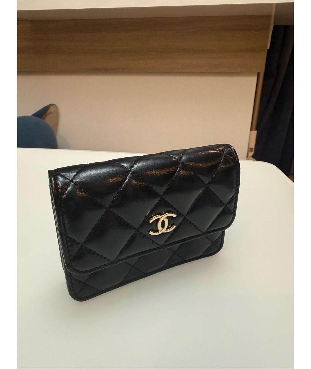 CHANEL Черная кожаная поясная сумка, фото 2