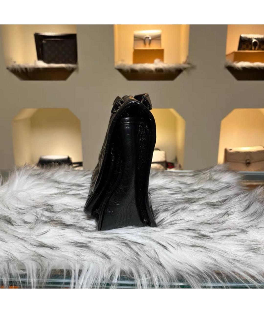 SAINT LAURENT Черная кожаная сумка через плечо, фото 4