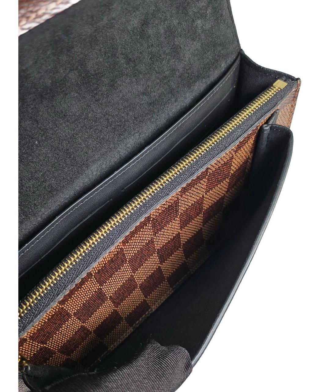 LOUIS VUITTON Коричневая кожаная сумка через плечо, фото 9