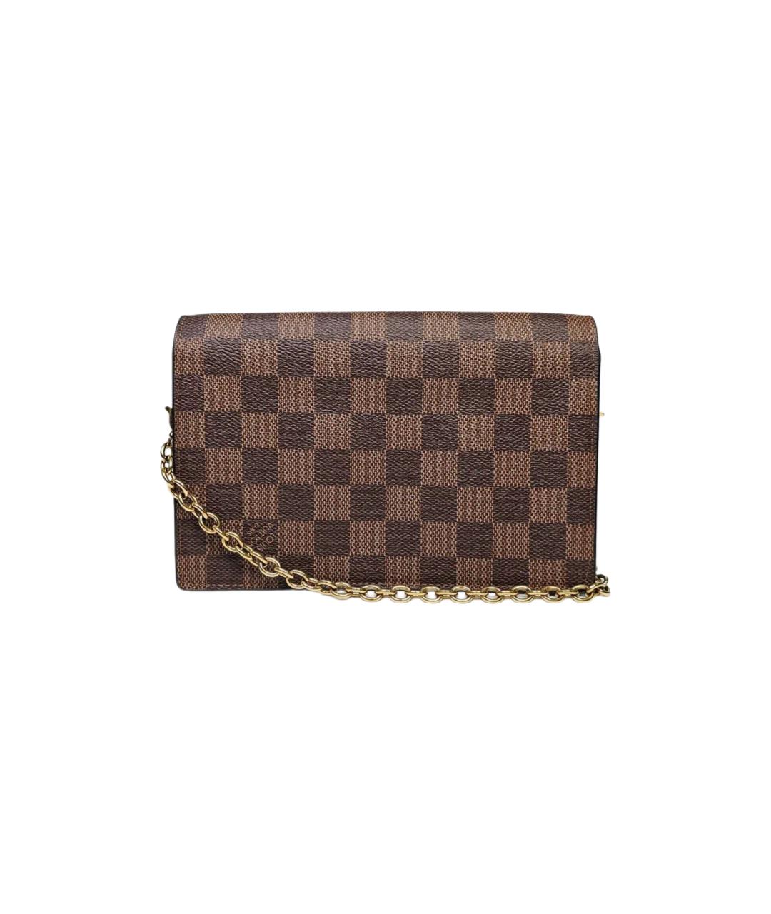 LOUIS VUITTON Коричневая кожаная сумка через плечо, фото 2