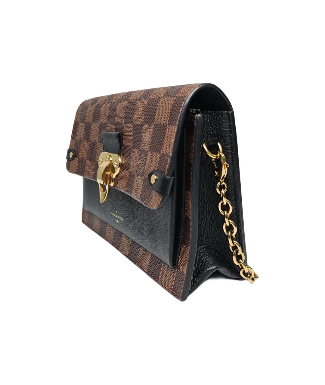 LOUIS VUITTON Коричневая кожаная сумка через плечо, фото 7