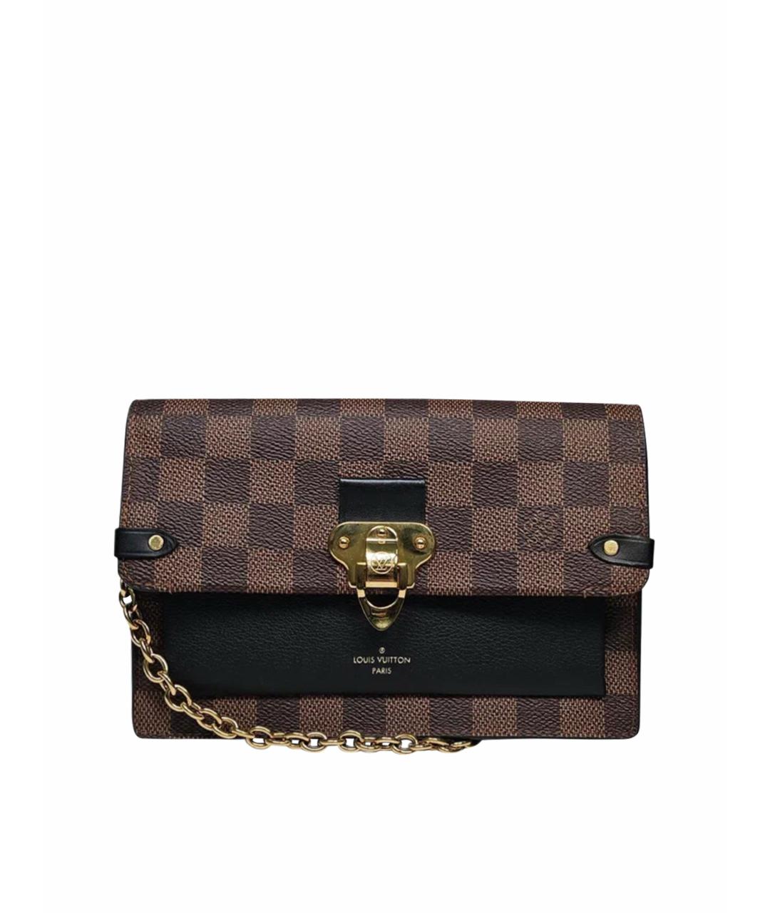LOUIS VUITTON Коричневая кожаная сумка через плечо, фото 1