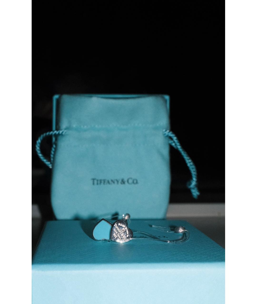 TIFFANY&CO Бирюзовые серебряные серьги, фото 6