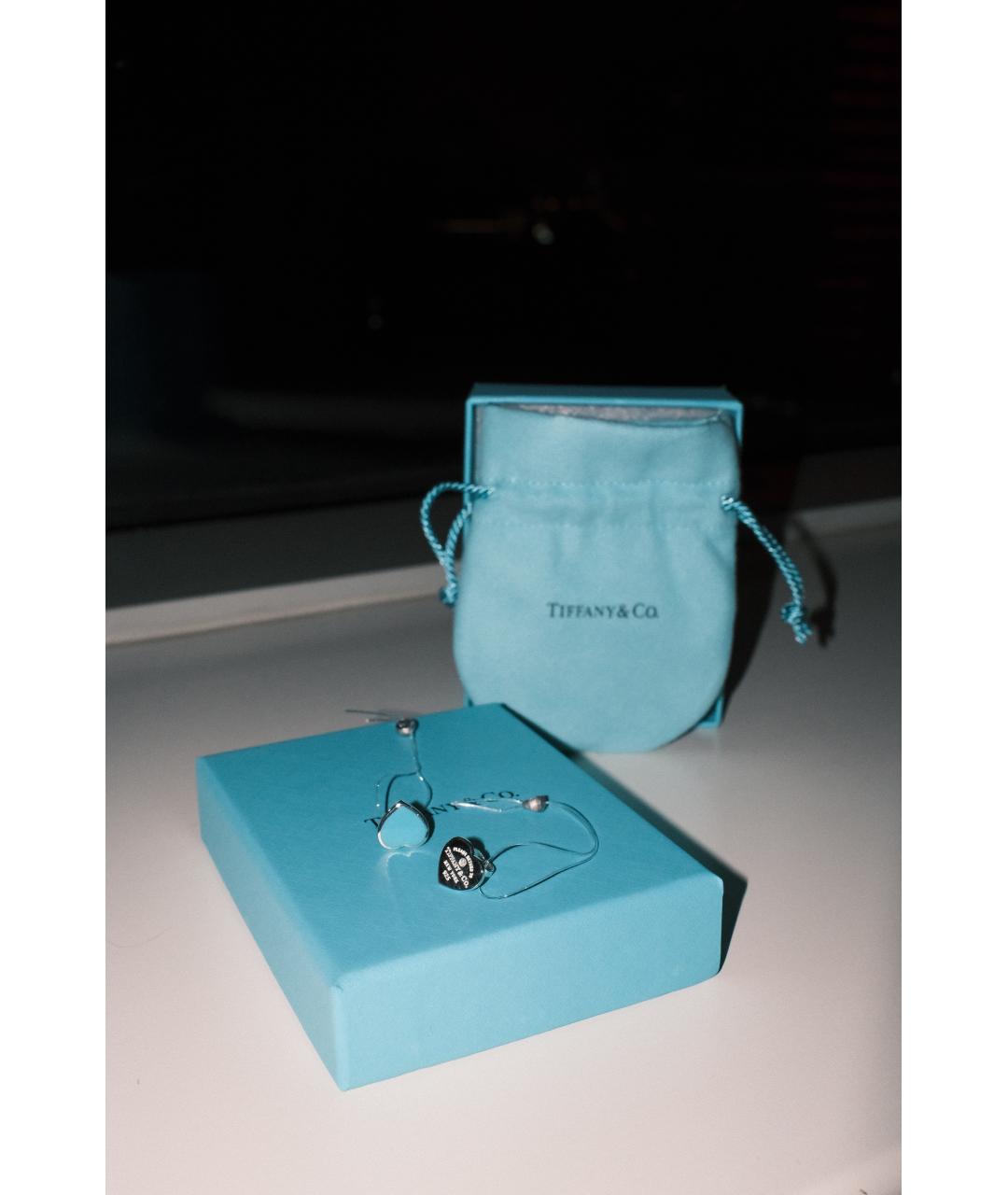 TIFFANY&CO Бирюзовые серебряные серьги, фото 7