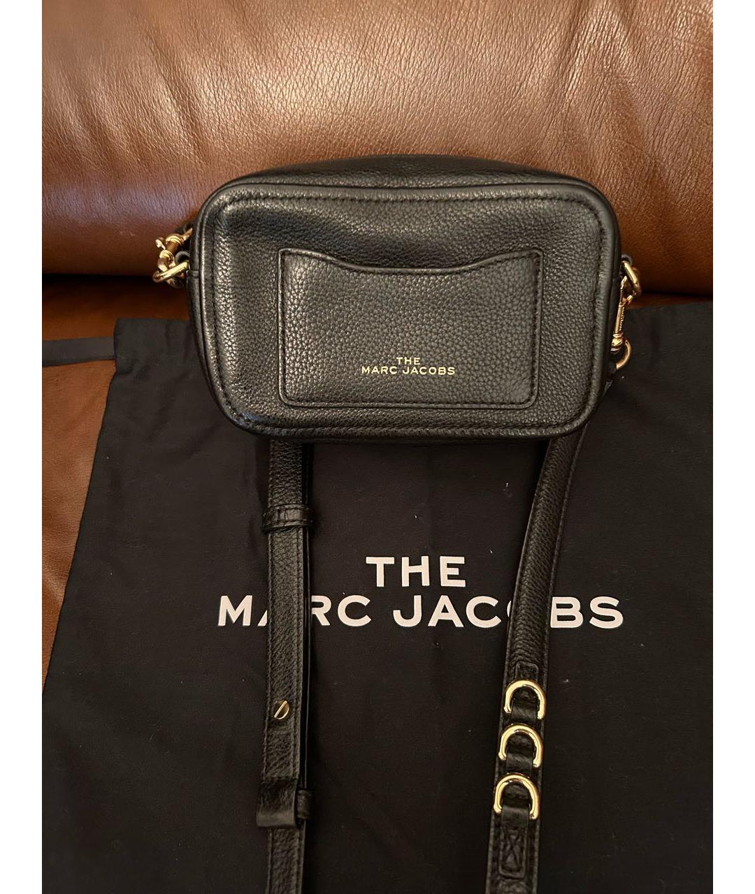MARC JACOBS Черная кожаная сумка через плечо, фото 4