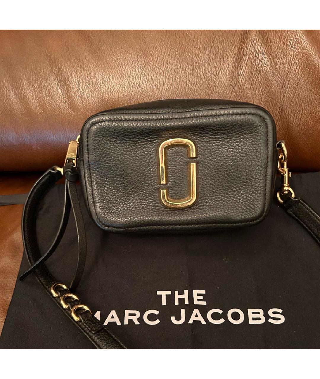 MARC JACOBS Черная кожаная сумка через плечо, фото 5
