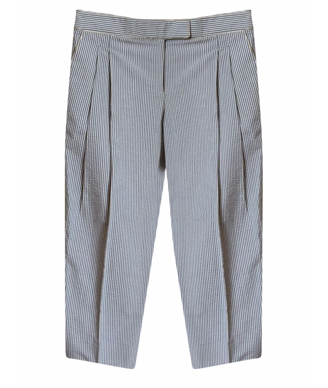 STELLA MCCARTNEY Серые хлопковые прямые брюки, фото 1