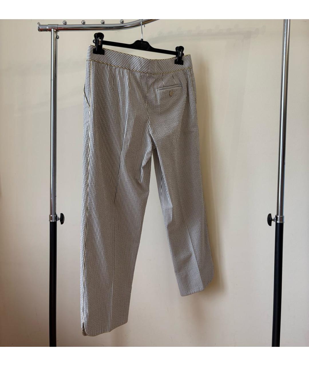 STELLA MCCARTNEY Серые хлопковые прямые брюки, фото 2